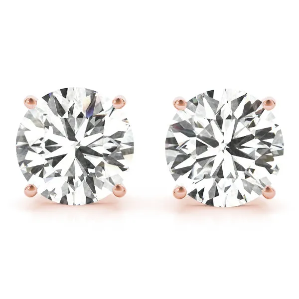 14k Stud Diamond Earring 2.00ct Diamonds