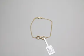 14K Yellow Gold Infinity Design Bracelet (7 Inches)