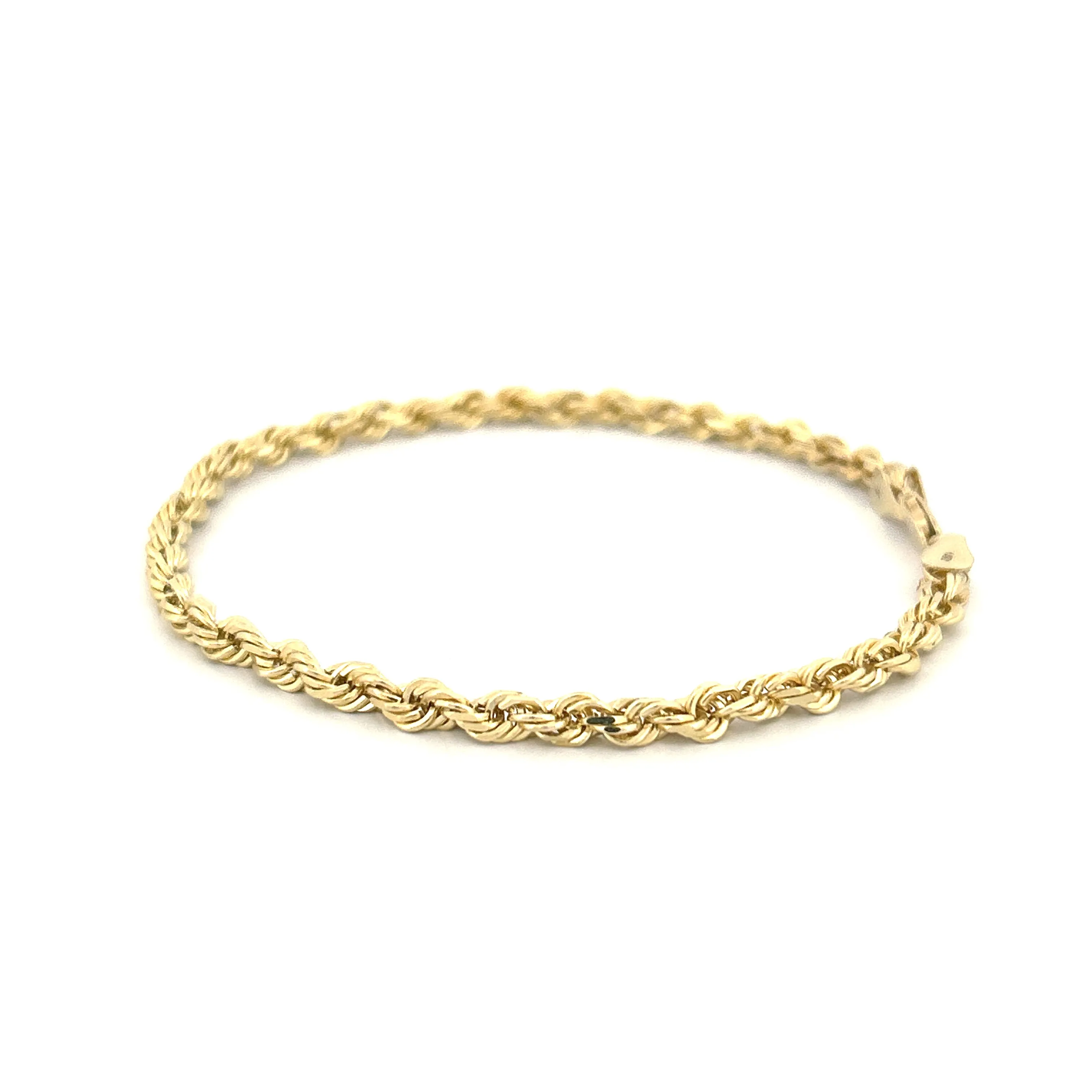 14K Yellow Gold Rope Chain Bracelet