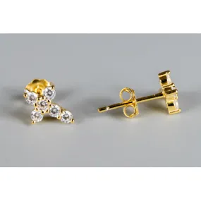 18K Cross Earrings: Thomas Gold