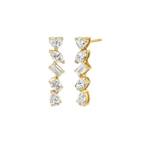 18k Fortuna Diamond Drop Earrings | Ready to Ship