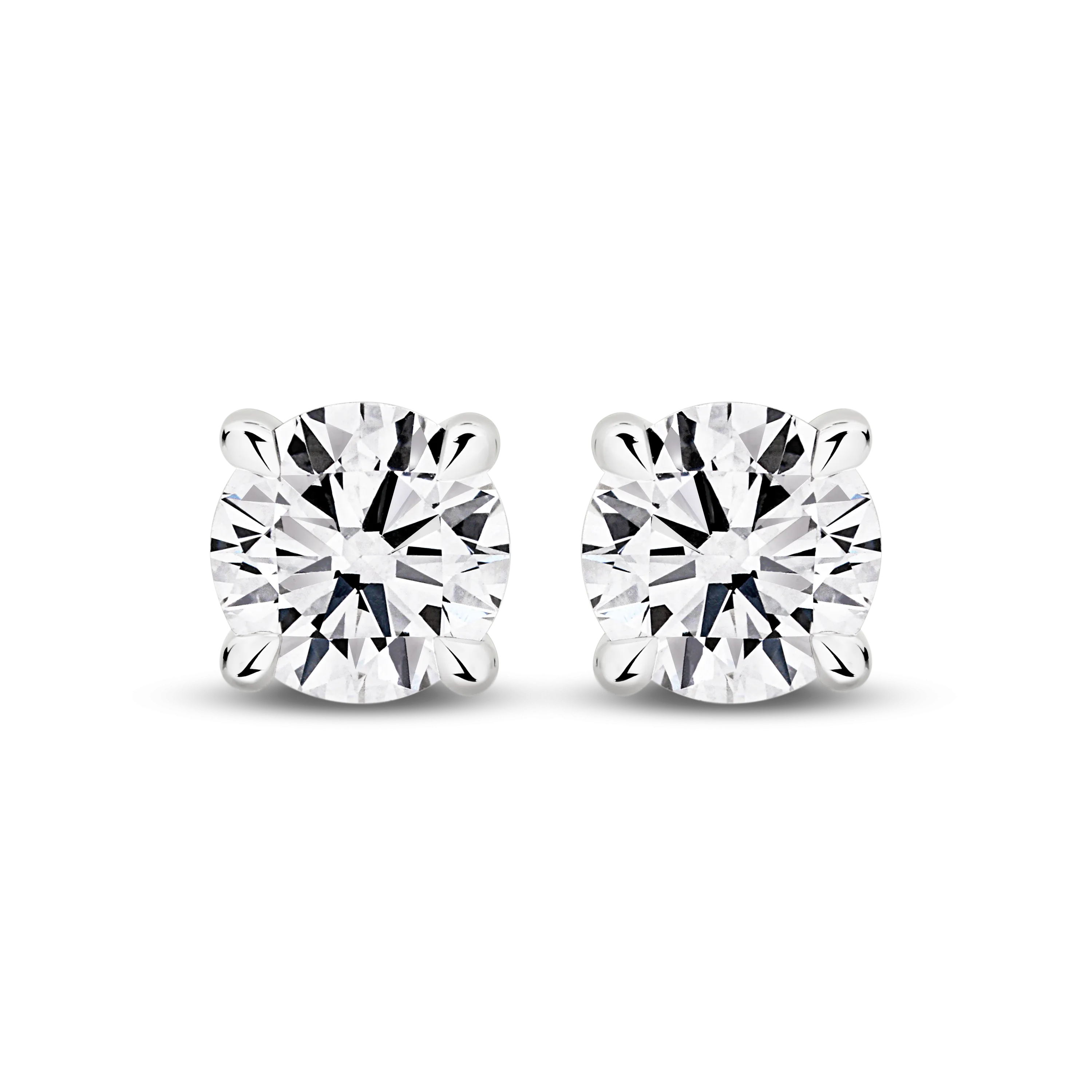 18K White Gold Lab Grown Diamond Studs F/VS 1ctw