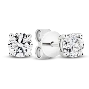 18K White Gold Lab Grown Diamond Studs F/VS 1ctw