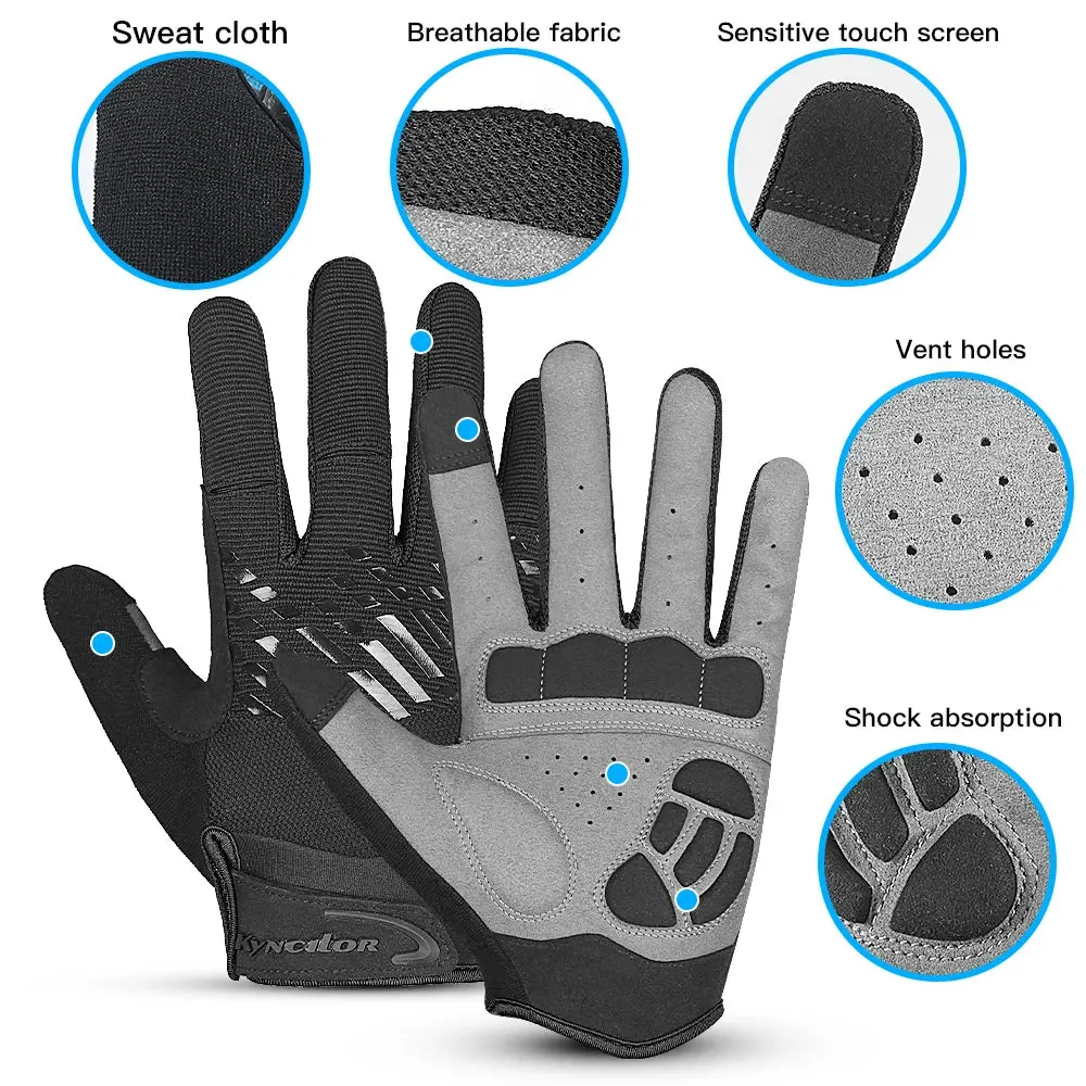 2023 Mountain Bike Touch Screen Cycling Gloves Breathable Shock Absorption Sports Fitness Spring Summer Riding Gloves