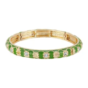 2028 Jewelry Crystal With Enamel Stretch Bracelet