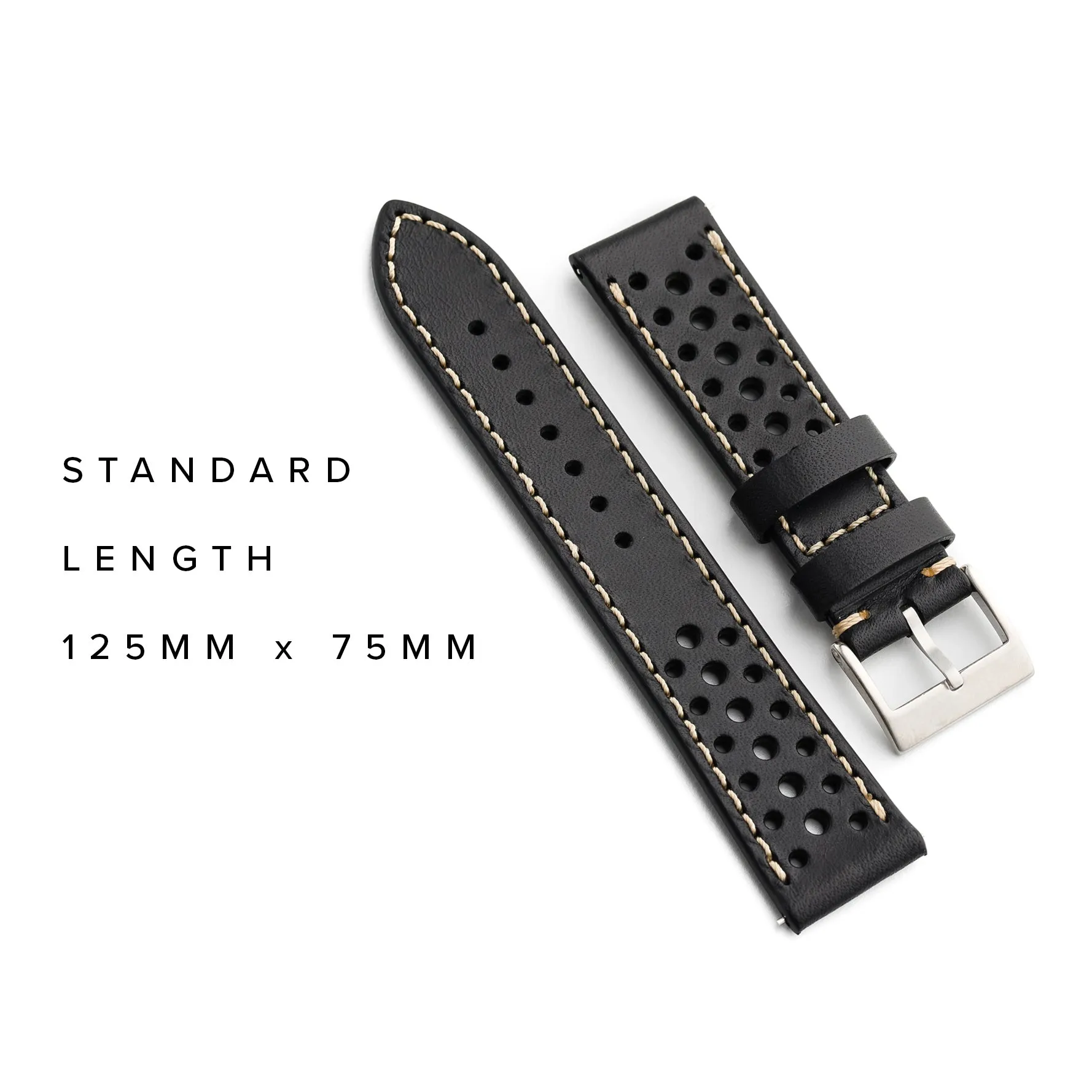 20mm 22mm Quick Release Italian Buttero Leather Rally Racing Watch Strap