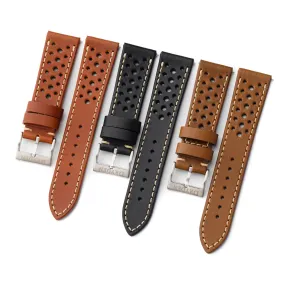 20mm 22mm Quick Release Italian Buttero Leather Rally Racing Watch Strap