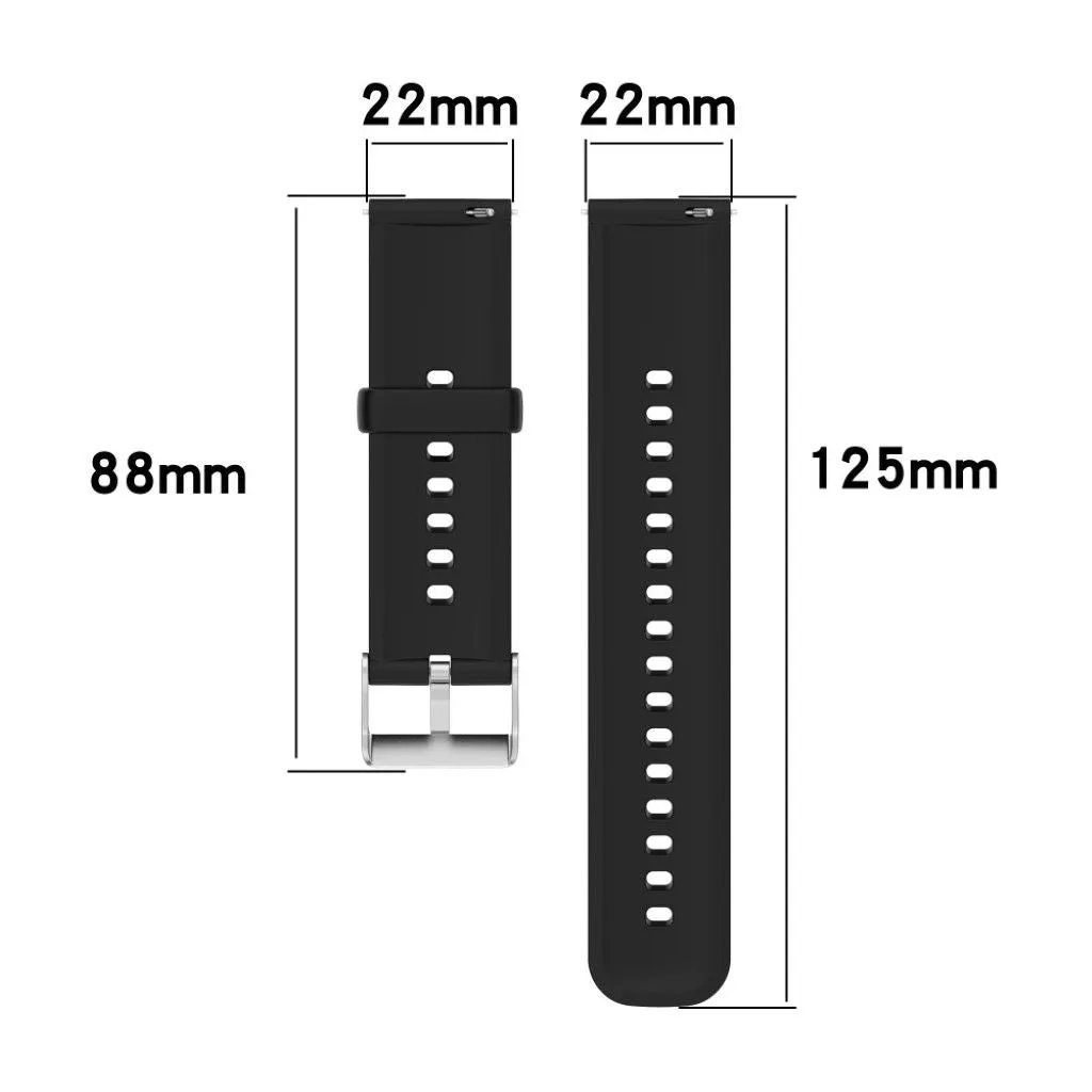 22mm sporty silicone watch strap for Huawei watch - Blue Gray