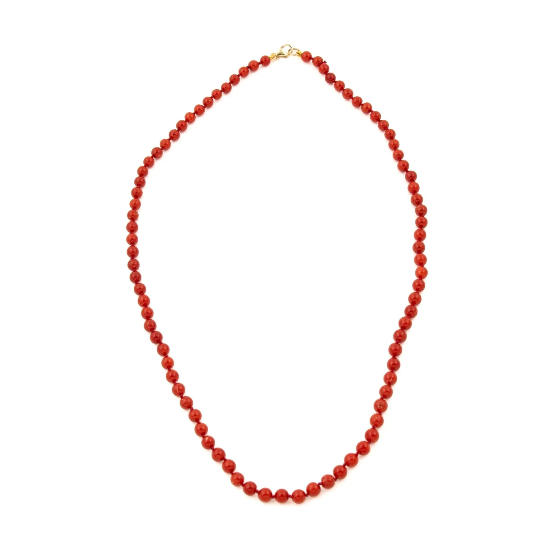 22" Red Angel Beaded Necklace x 10k Clasp