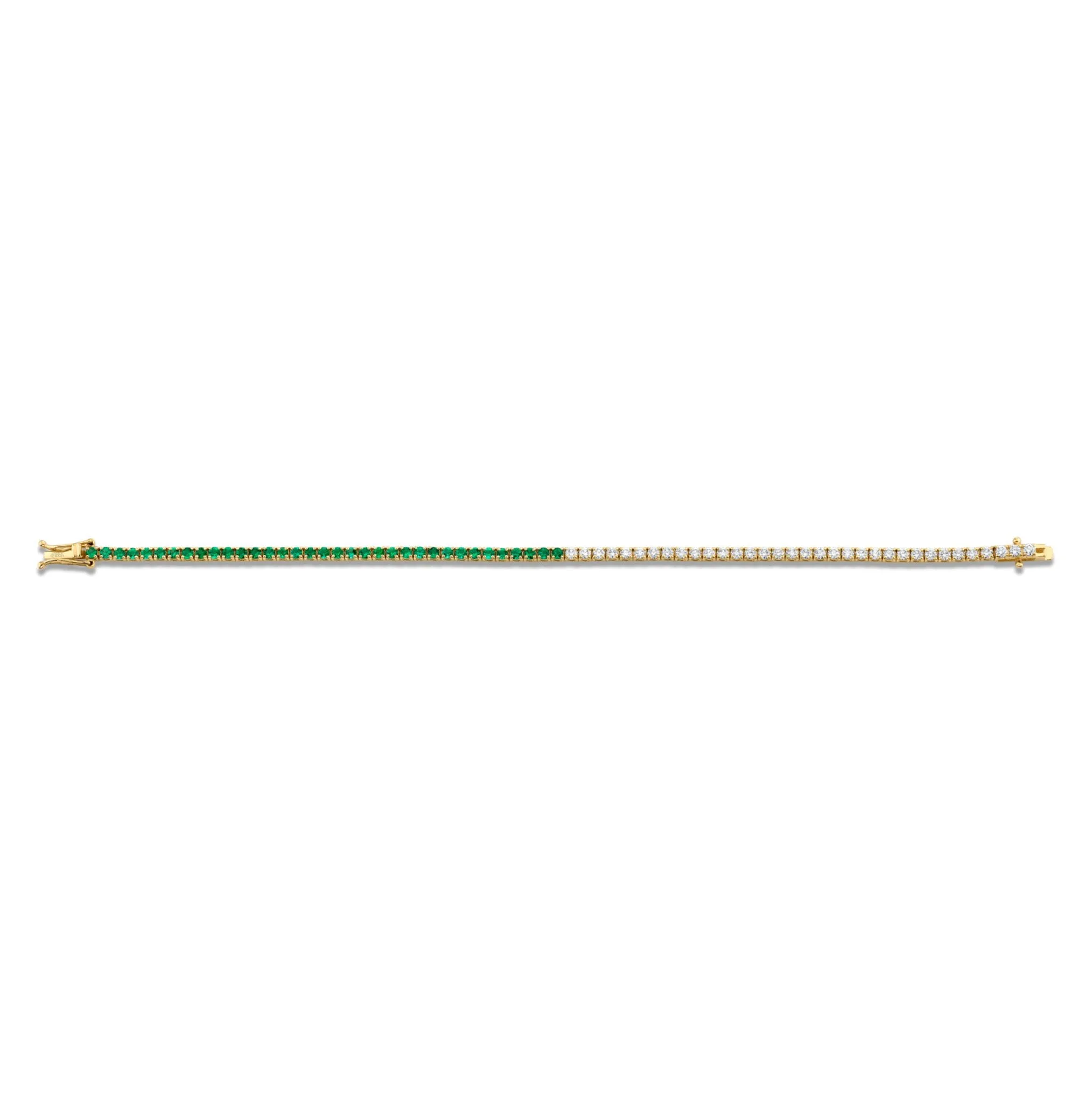 2.78 Carat Straight line 18K Yellow Gold Bracelet