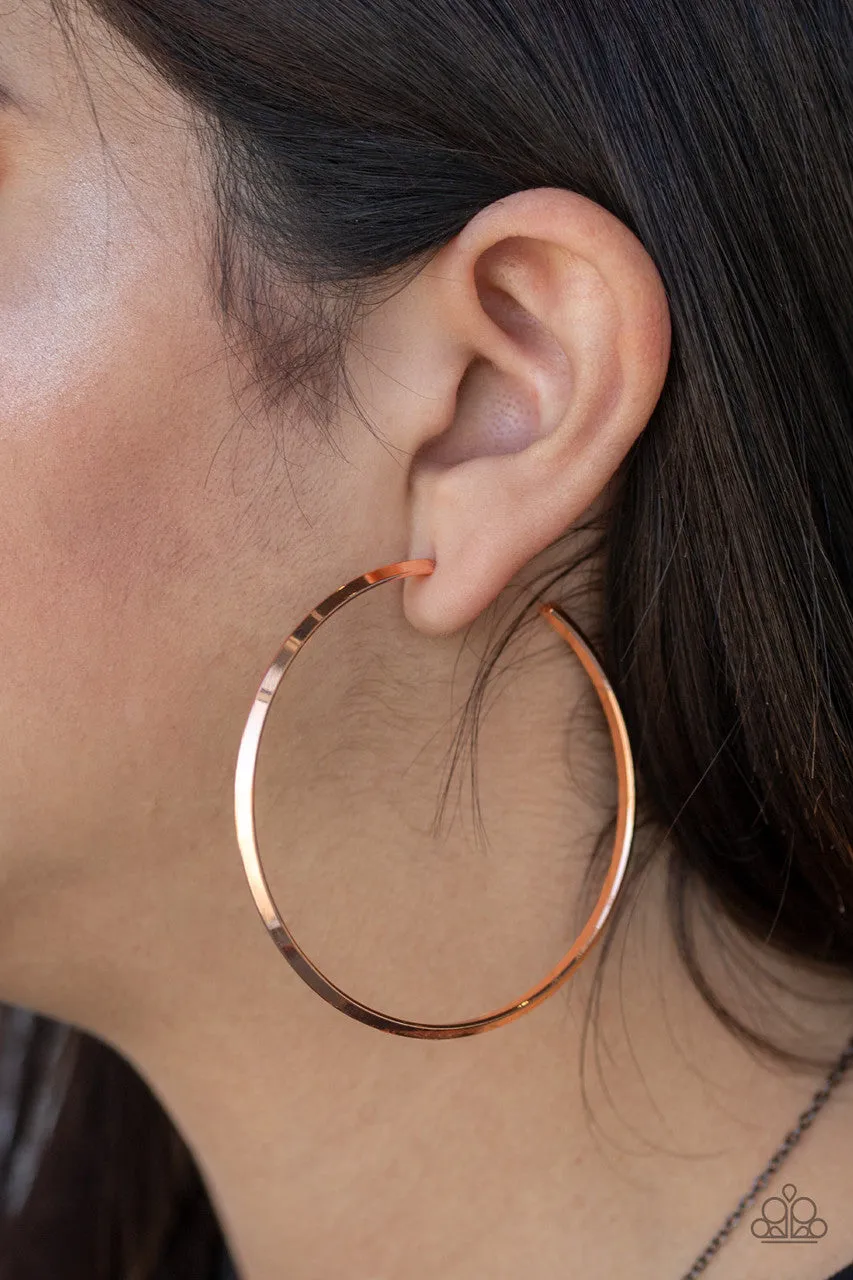 5th Avenue Attitude Copper Paparazzi Earrings