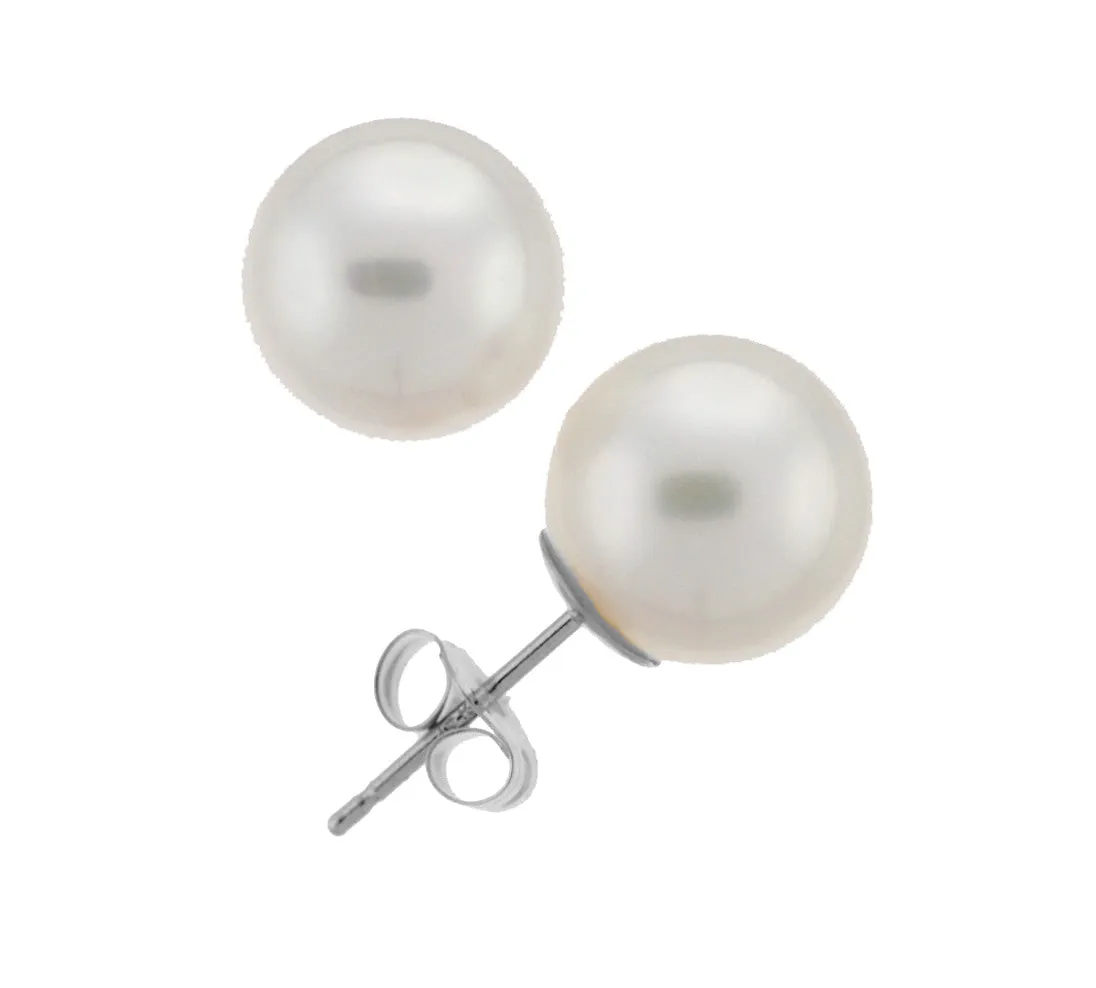 9.0-9.5mm Akoya Pearl Stud Earrings (SKU: 60518)