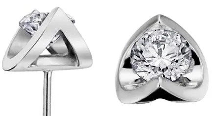 9ct White Gold 0.40ct Diamond Stud Earrings