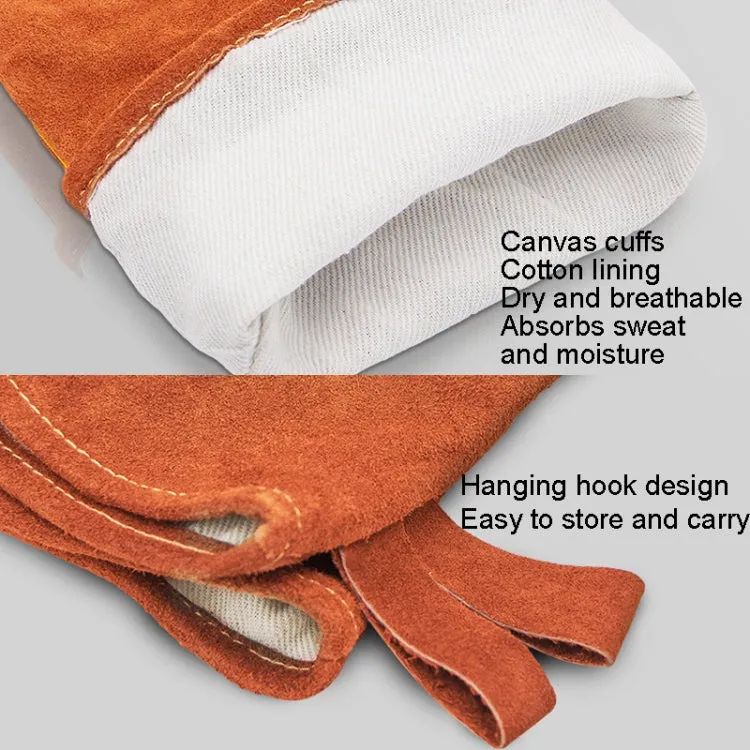 A2416 Cowhide High Temperature Resistant Welding Flame Retardant Anti-slip Insulation Gloves