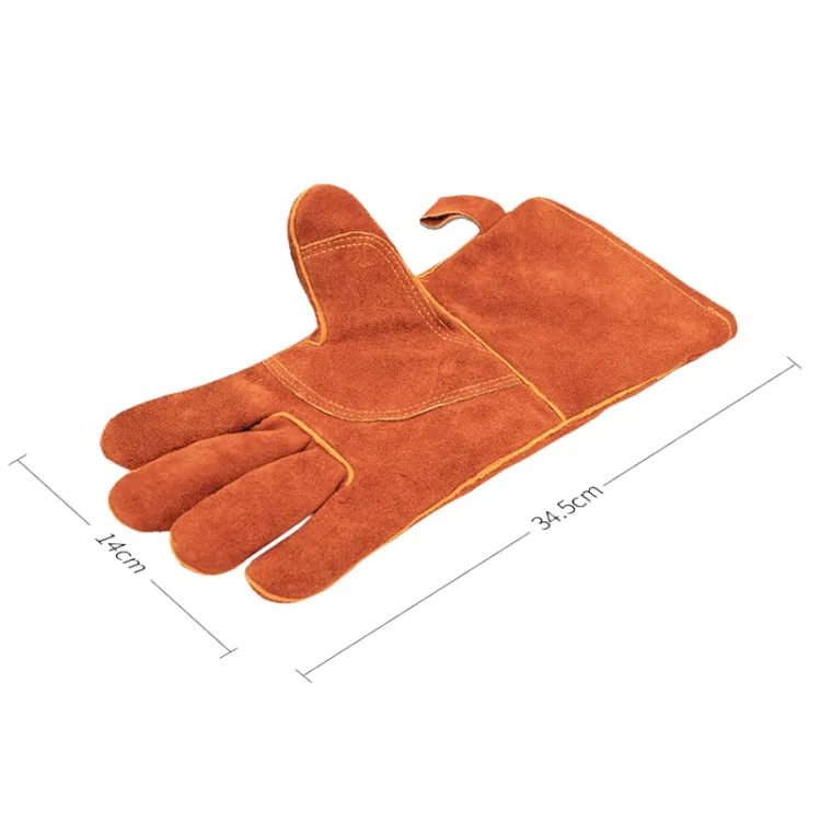 A2416 Cowhide High Temperature Resistant Welding Flame Retardant Anti-slip Insulation Gloves