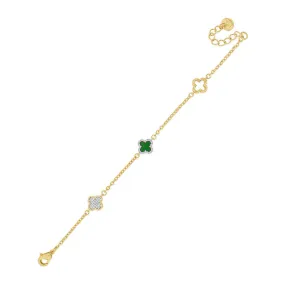 Absolute Emerald Petal Bracelet, Gold