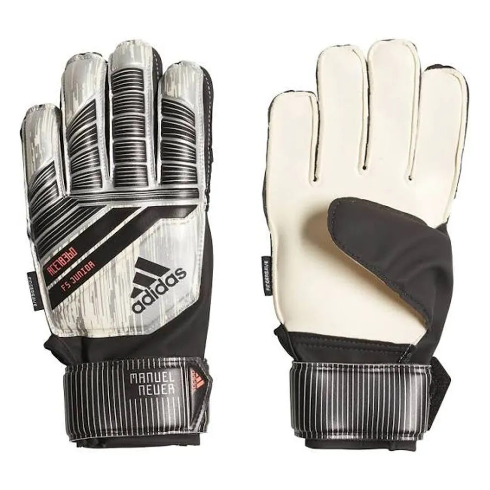 adidas Kids Predator Fingersave Manuel Neuer Goalkeeper Gloves Silver/Black