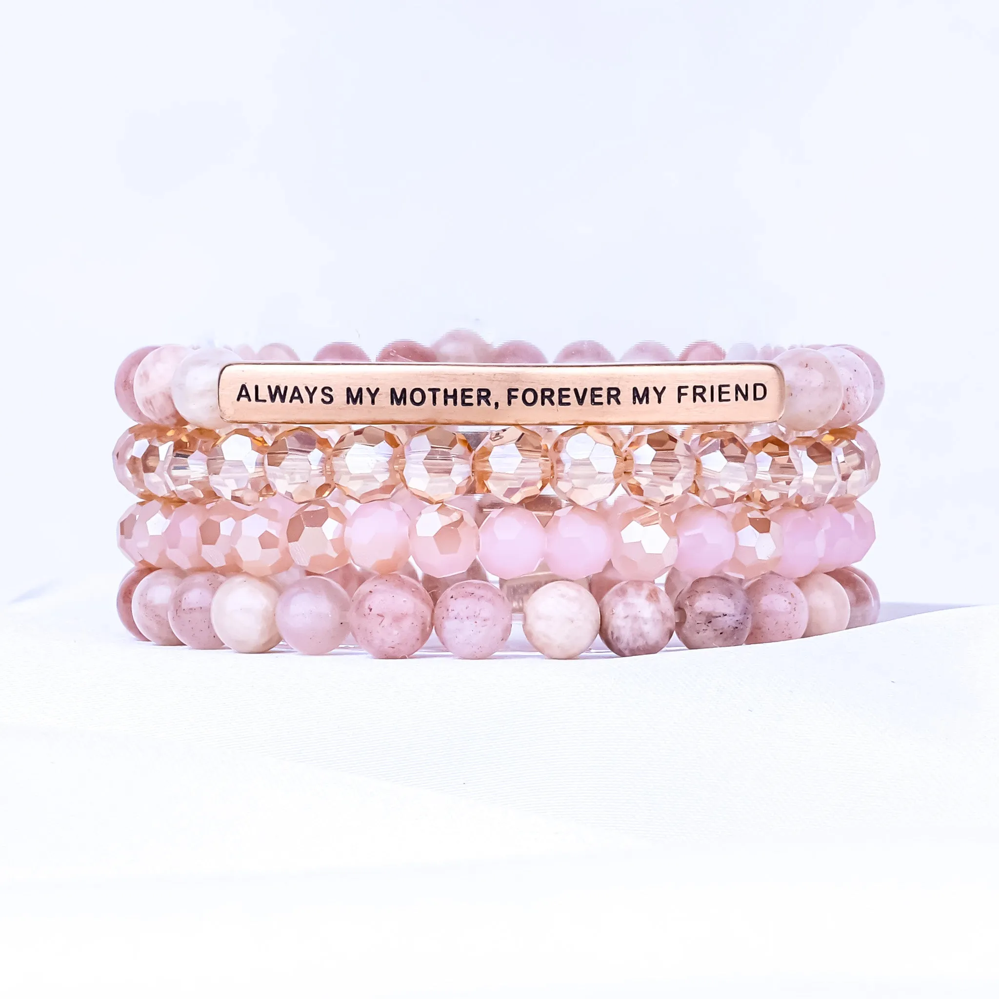 ALWAYS MY MOTHER 4 BRACELET GIFT SET -SUNSTONE