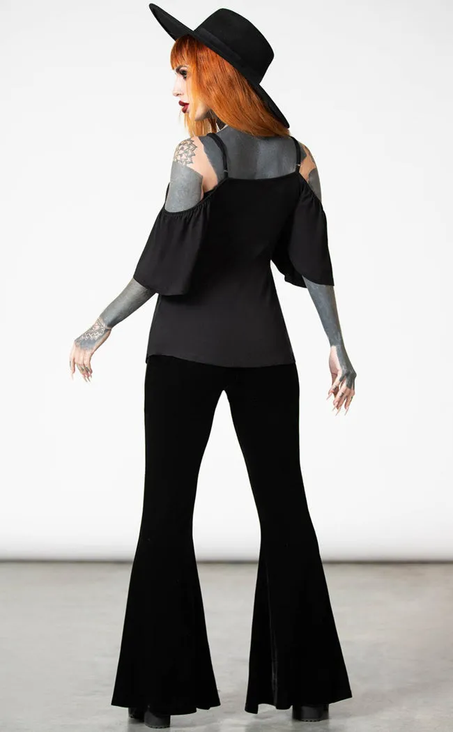 Amber Bat Cold Shoulder Top