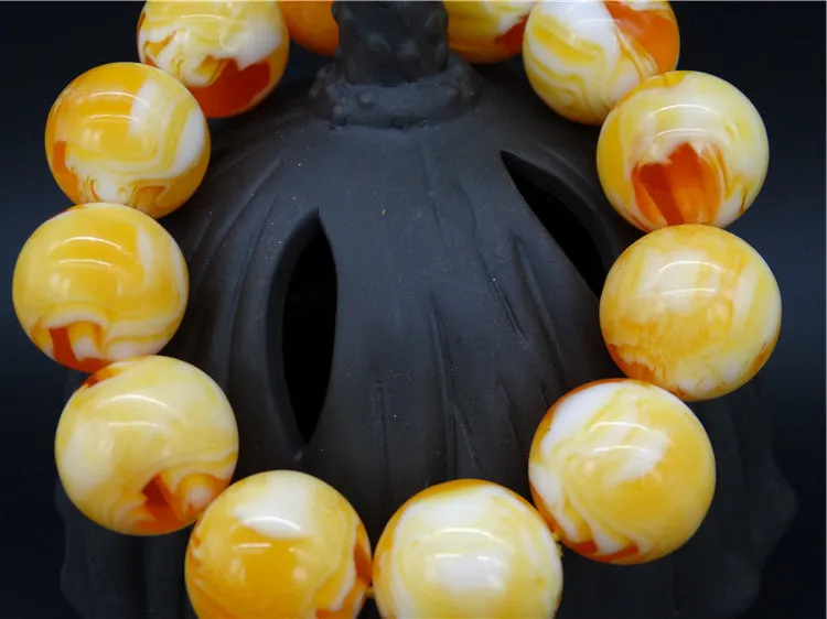 Amber Bracelet Resin Material With Moire Pattern For Men And Women