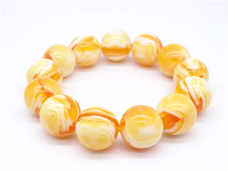 Amber Bracelet Resin Material With Moire Pattern For Men And Women