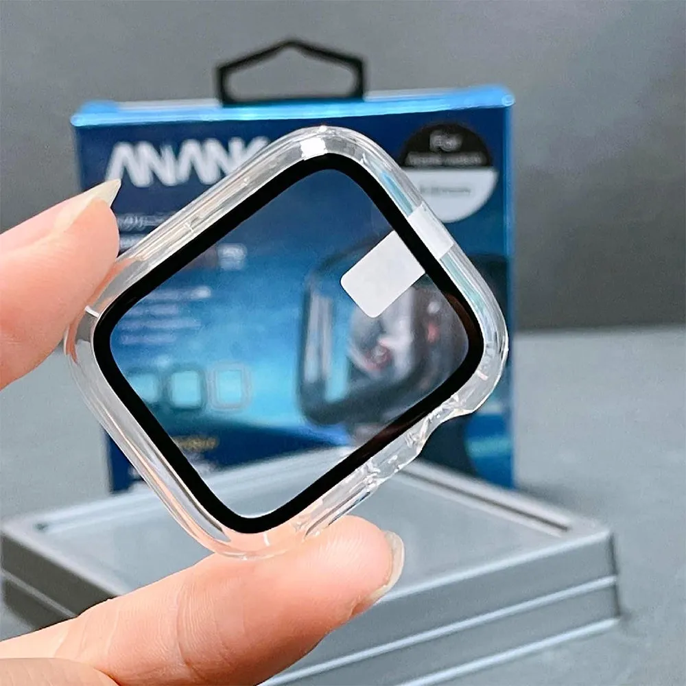 ANANK PC Bumper   Tempered Glass Screen Protector Guard for Apple Watch