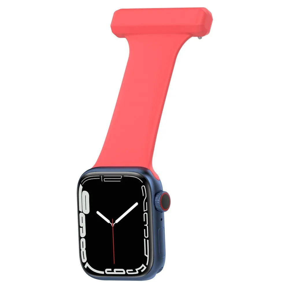 Apple Watch (38/40/SE/41/42mm) Sygepleje Silikone Urrem - Rød