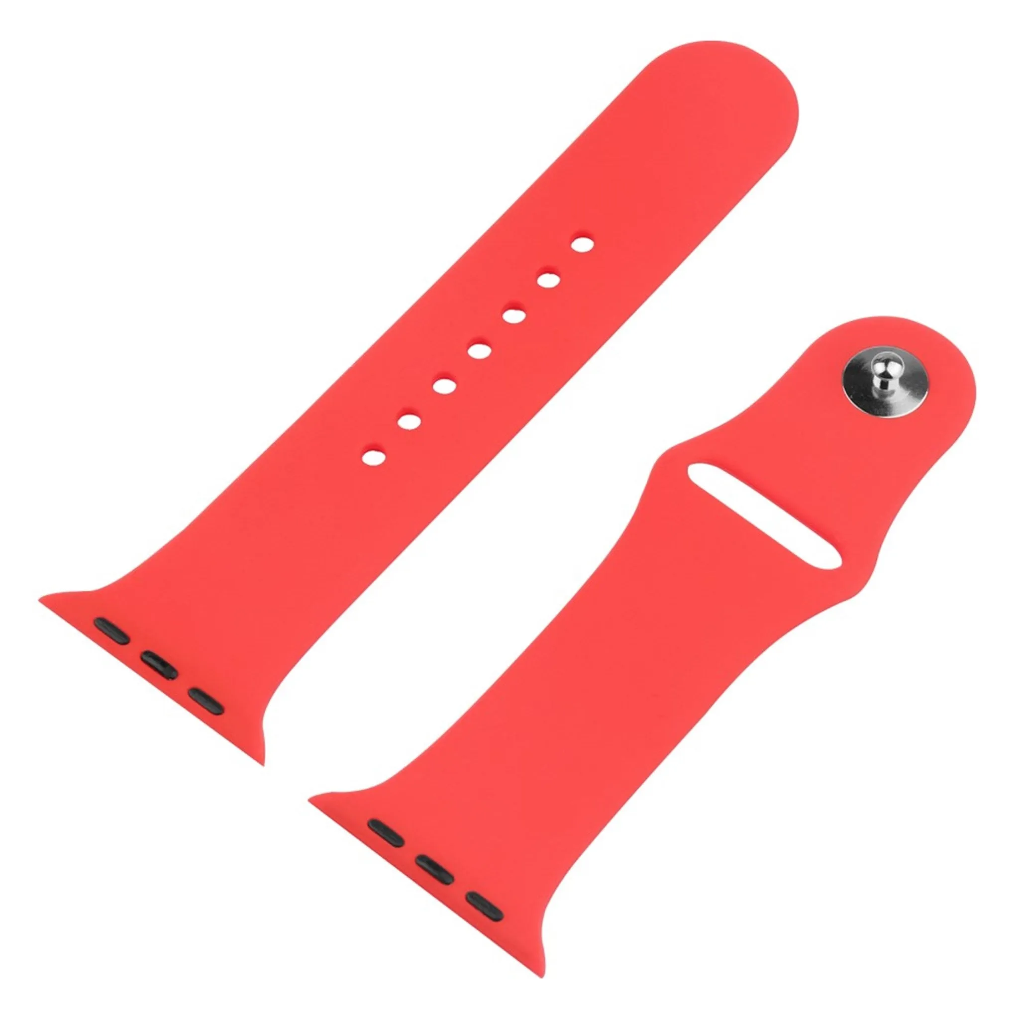 Apple Watch (41mm) silicone watch strap   tempered glass cover - Red