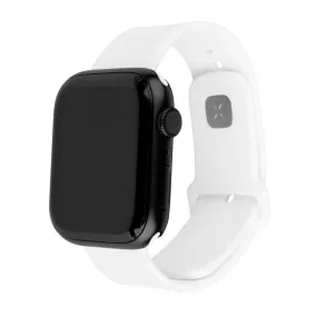 Apple Watch (42/44/SE/45/46/49mm) Fixed Sporty Silikone Rem Sæt - Hvid