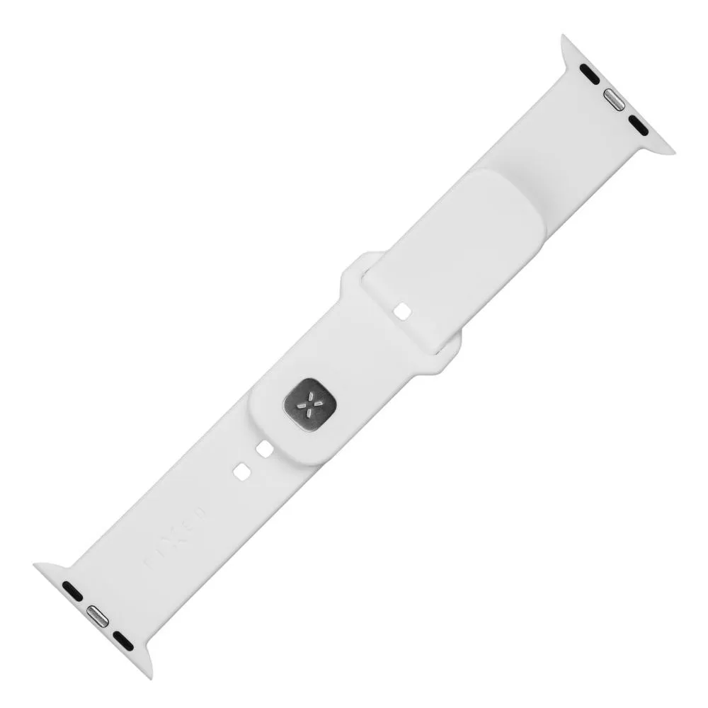 Apple Watch (42/44/SE/45/46/49mm) Fixed Sporty Silikone Rem Sæt - Hvid