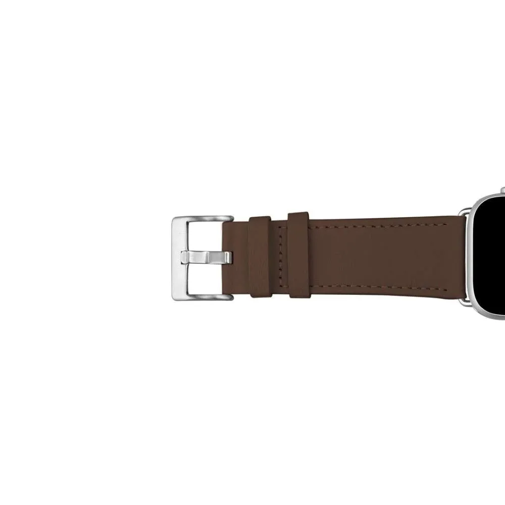 Apple Watch (42/44/SE/45/46/49mm) Puro E-CLASSIC Vegansk Læder Urrem - Brun