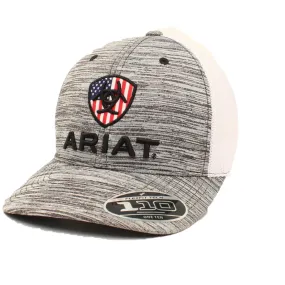 Ariat Heather Gray USA Logo Flexfit SnapBack