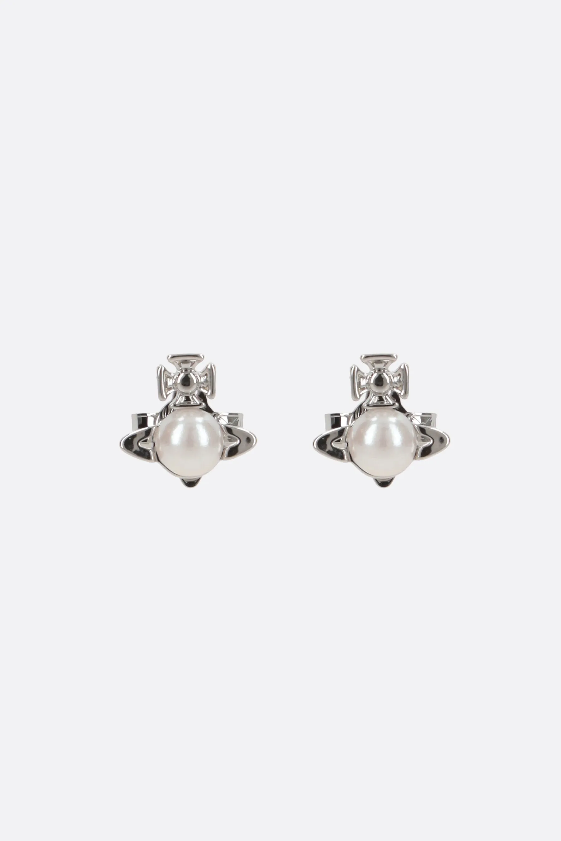 Balbina Pearl brass earrings