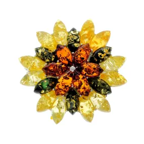 Baltic Amber Starburst Brooch