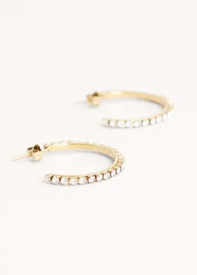 BENI CRYSTAL HOOP EARRINGS