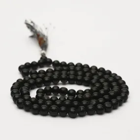 Black Agate Japa Mala 108 Beads 8 mm GA-93