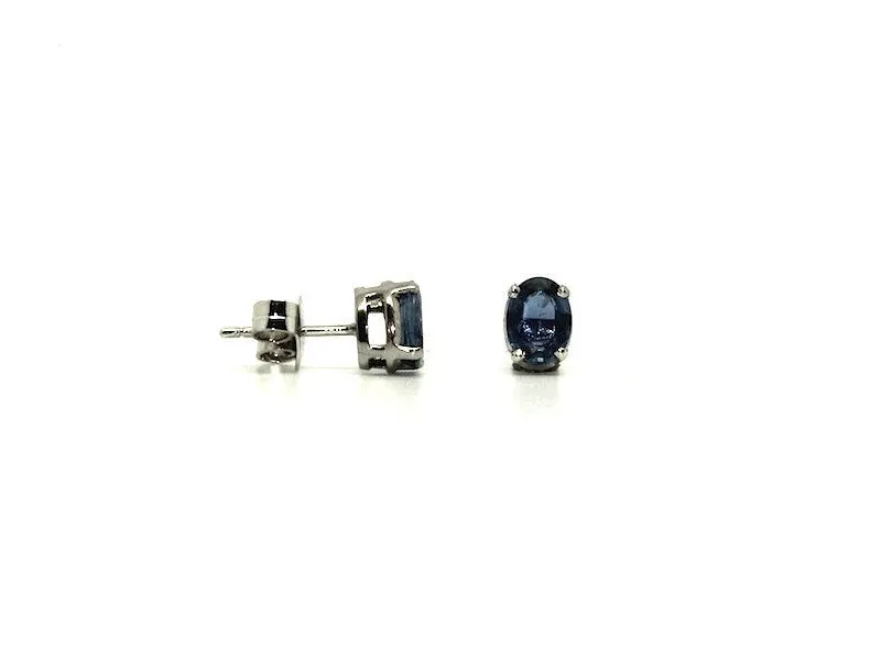 Blue Sapphire Stud Oval Cut Ad No.0866 (5/7mm )