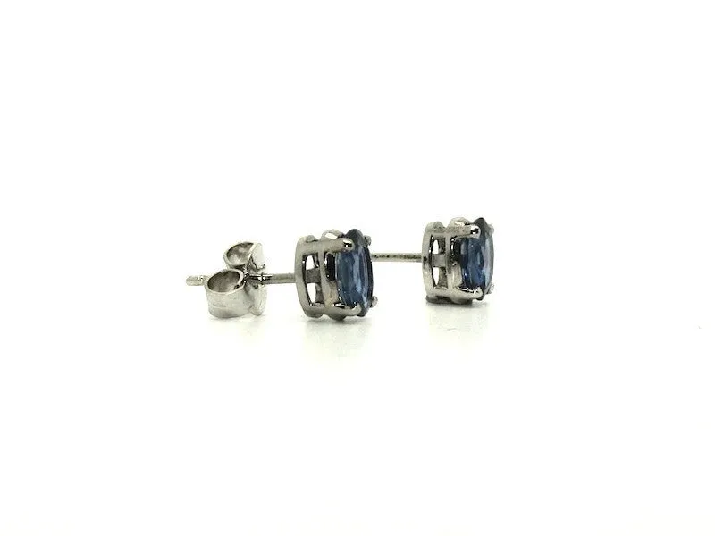 Blue Sapphire Stud Oval Cut Ad No.0866 (5/7mm )