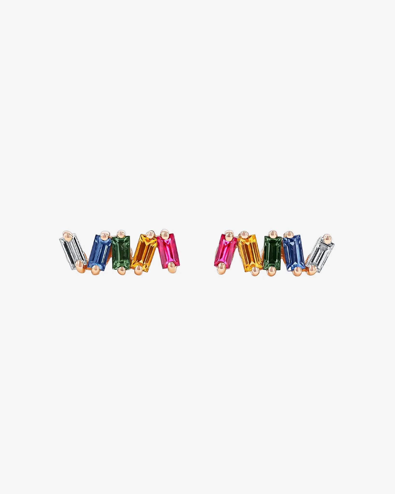 Bold Rainbow Sapphire Studs