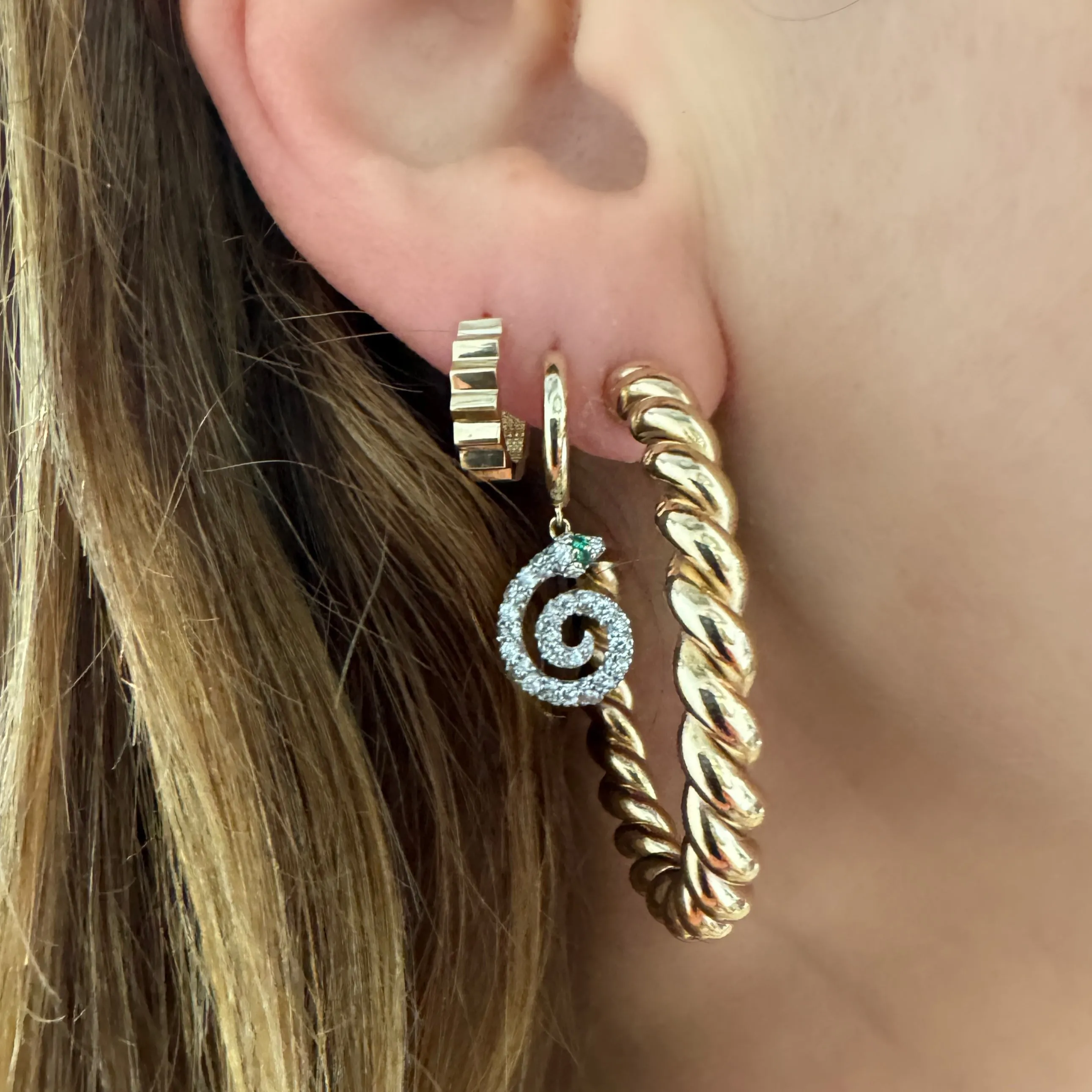 Braided Beauty Gold Hoop Earrings