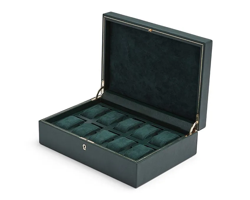 British Racing 10 Piece Watch Box (Green)