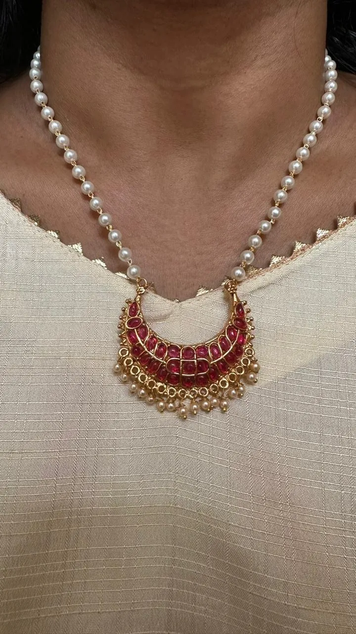 Budgetted Chandbali Pearl Chain