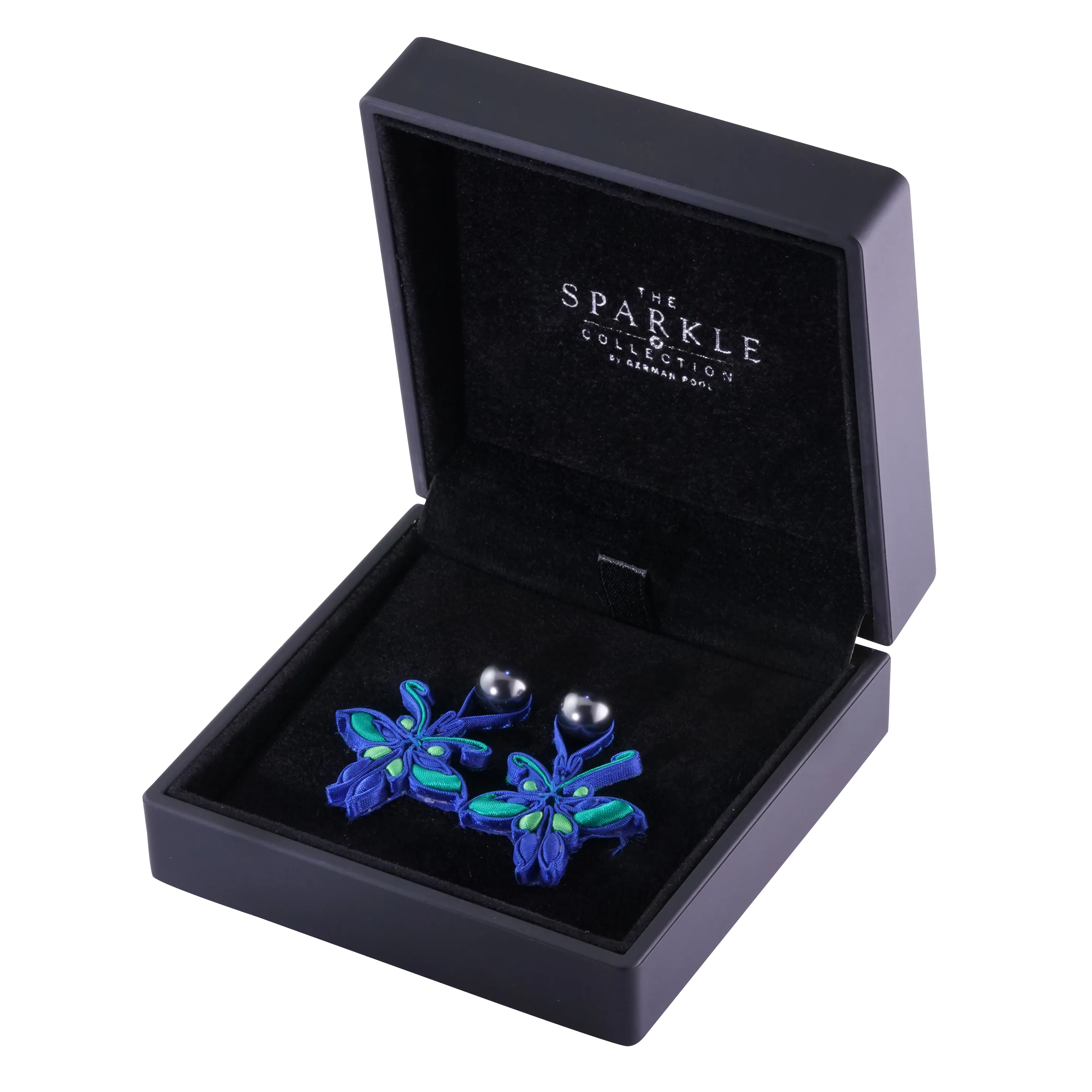 【BUTTERFLY】Handcrafted Flower buttons with 925 Sterling Silver Crystal Pearl Earrings