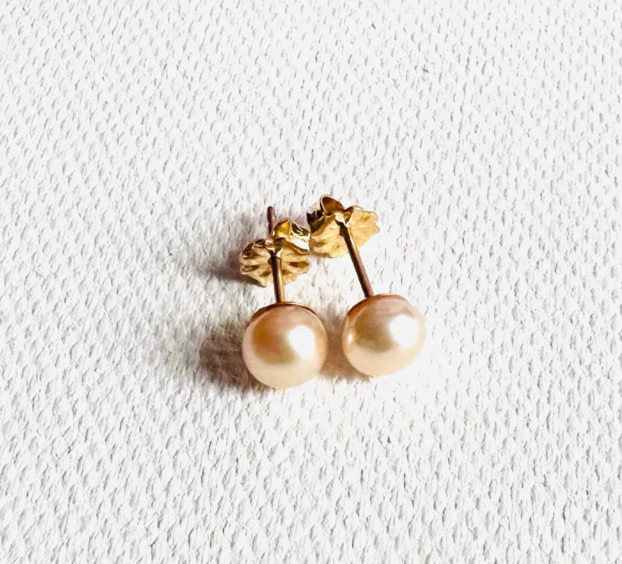 Button Pearl Earrings