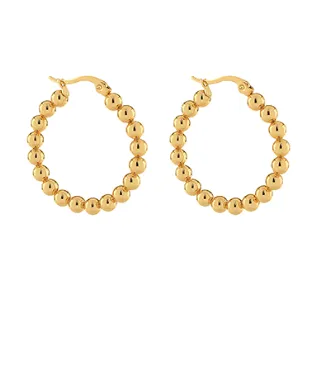 Carol Gold Hoops Earrings