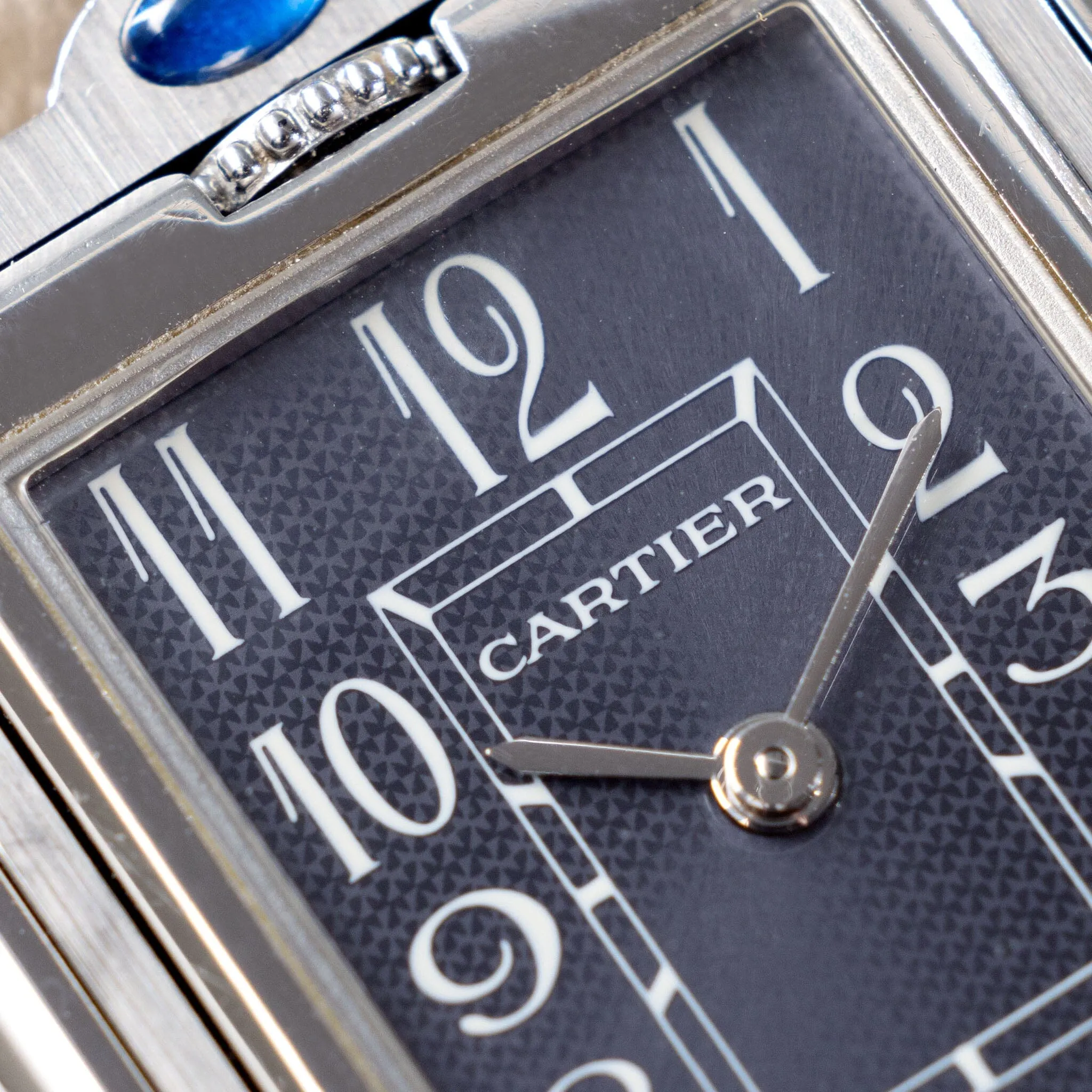 Cartier Tank Basculante Slate Grey Dial Ref 2405