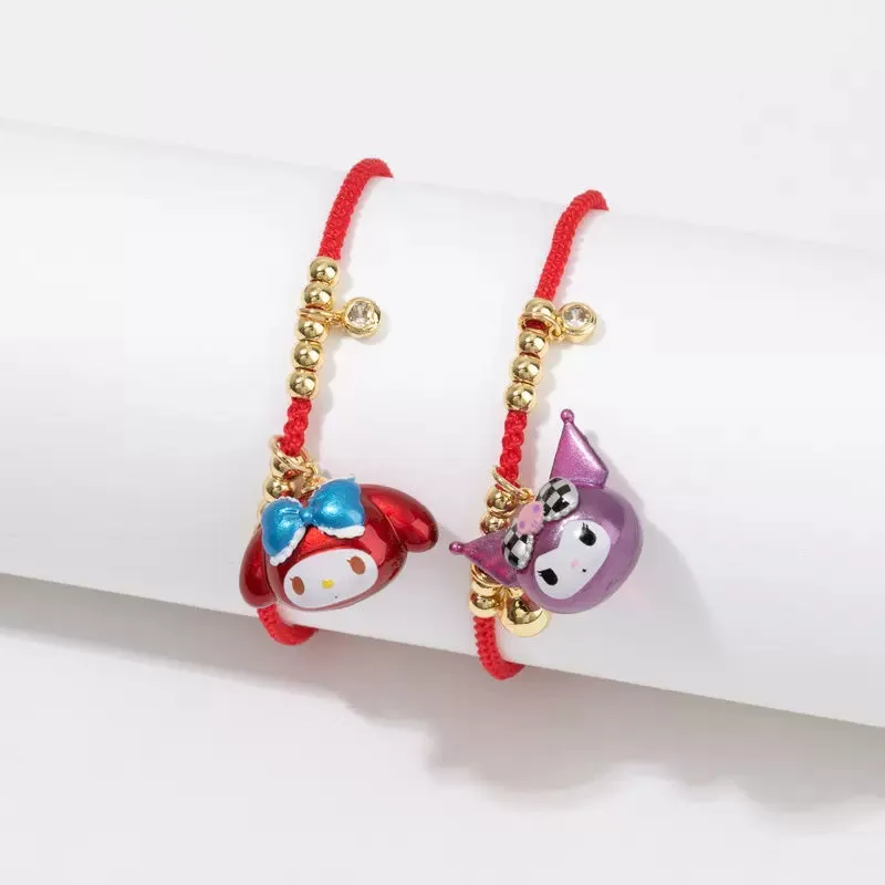 Cartoon Red Rope Bracelet