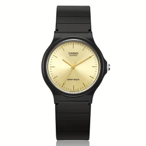 Casio Analogue Champagne Dial Resin Strap Unisex Watch| MQ-24-9ELDF