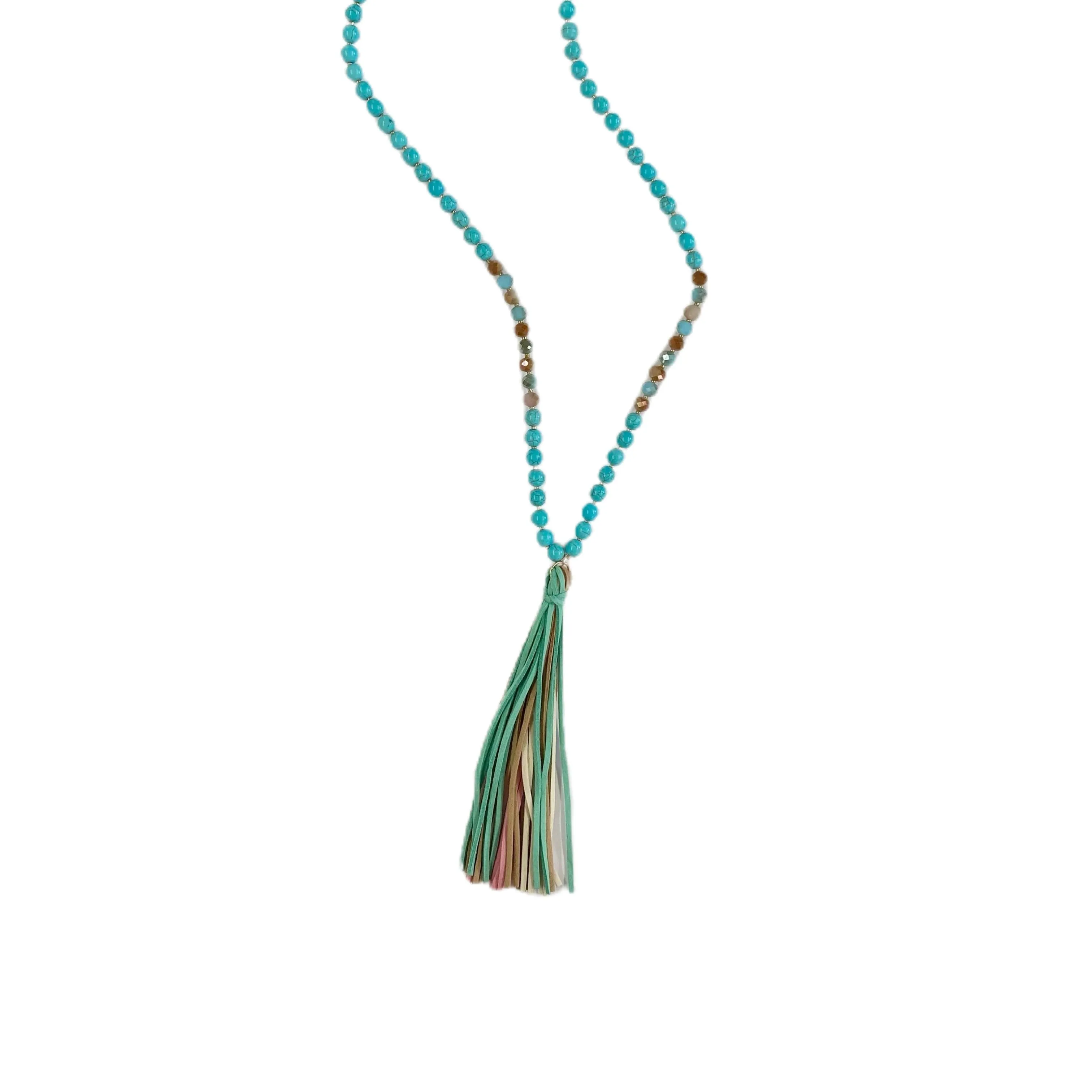 Chasing Waterfalls Turquoise Fringe Necklace