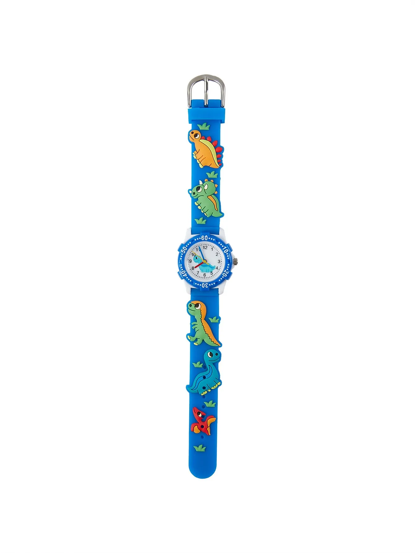 Children's Watch Blue Dinosaur Children's Watch Kids Wrist Watch Plastic Watch Circle Watch